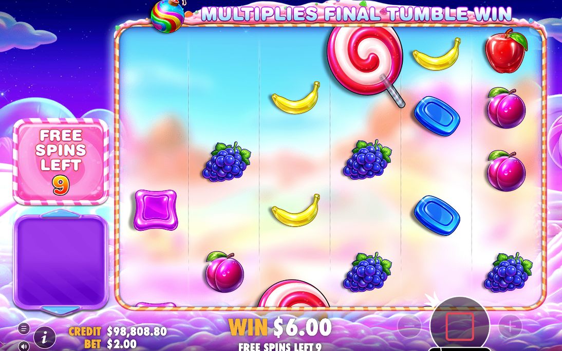 Free Spins-läget med MULTIPLIER-bomber på rutnätet