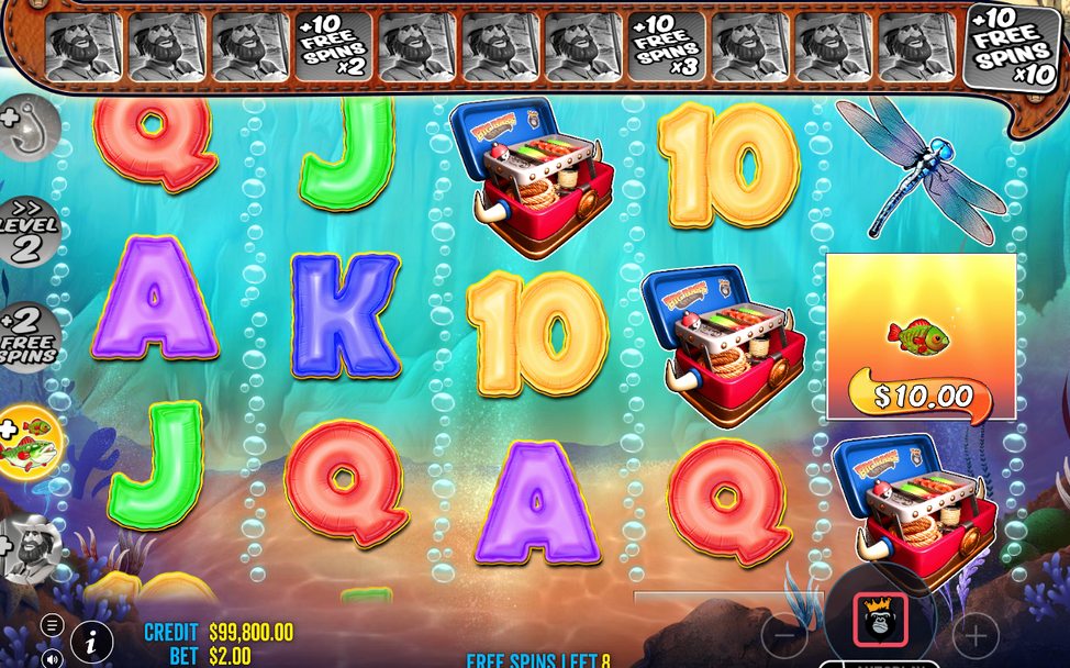 Free Spins med Fiskaren som Wild på alla hjul